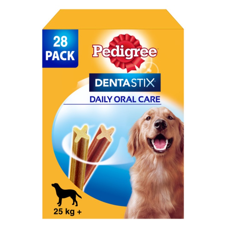 Pedigree DentaStix (L) jutalomfalat 25+ kg-os kutyáknak, 28 db, 1080 g
