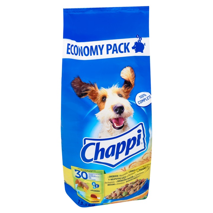 Chappi száraz kutyaeledel, baromfi, 13,5 kg