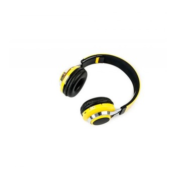 Casti Bluetooth Soundvox TM-021 cu microfon, Over The Ear, Radio FM, Galbene Casti Bluetooth Soundvox TM-021 cu microfon, Over The Ear, Radio FM, Galbene
