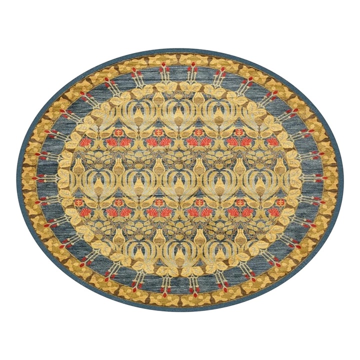 Covor rotund, Boho, 60x90cm, multicolor