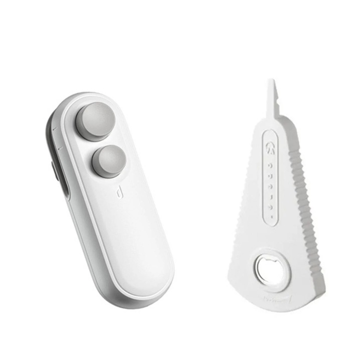 Aparat de vidat si taietor mini 2 in 1, tip C reincarcabil, alb, 20x11x3cm