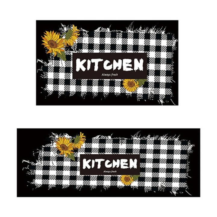 Covoare antiderapante pentru bucatarie, set, 18"x71", multicolor, material PVC, pentru birou sau spalatorie