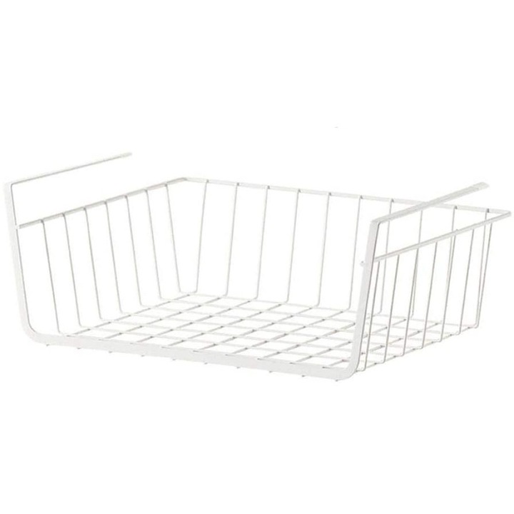 Органайзер под рафт Enforose, телена мрежеста кошница, стоманена конструкция, подходящ под рафт, 30x45 см