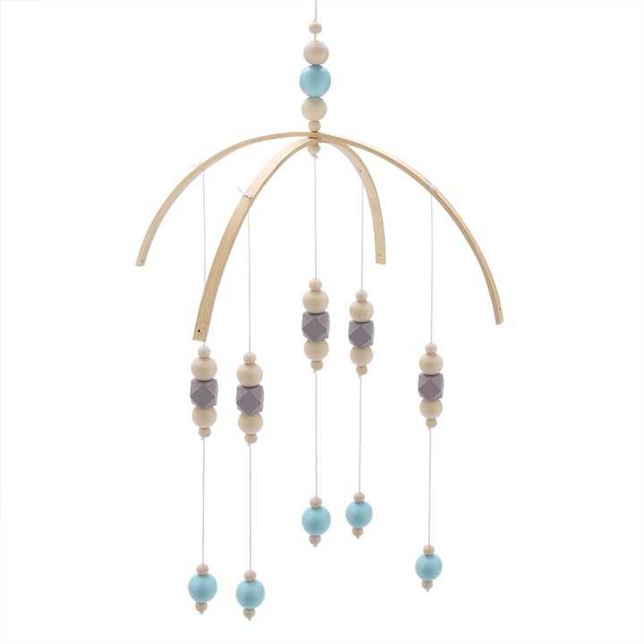 Kiságy körhinta, QttvbTna, fa, 45 x 33 cm, tarka