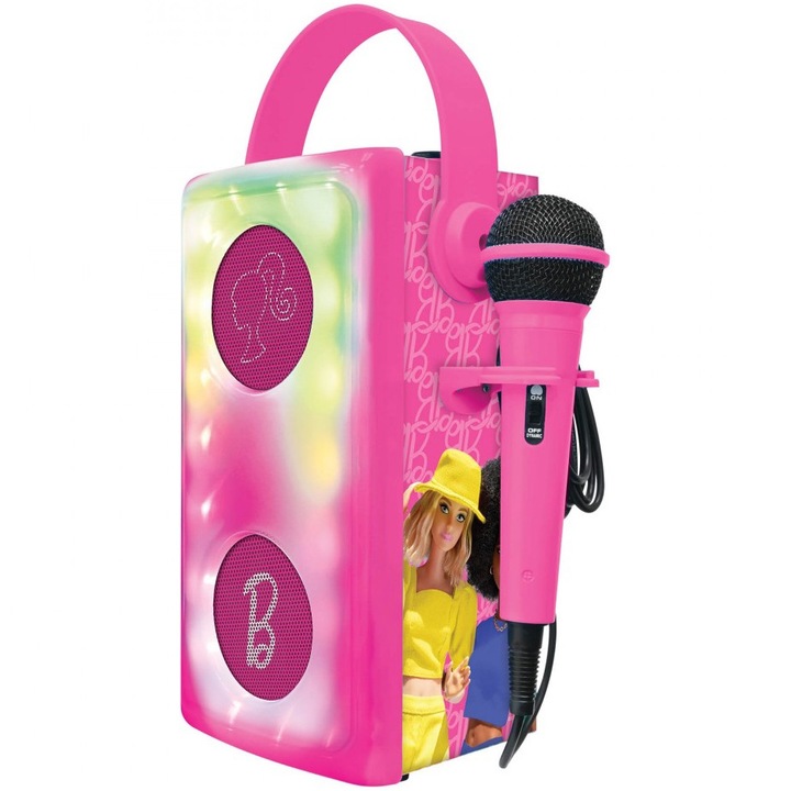 Boxa luminoasa Lexibook - Barbie, cu microfon