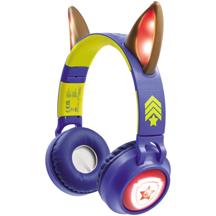 Casti cu bluetooth Lexibook - Paw Patrol, cu luminite