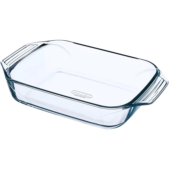 Téglalap alakú tányér, Pyrex Let's Share, hőálló üveg, 27 x 17 x 6 cm, 1,4 L
