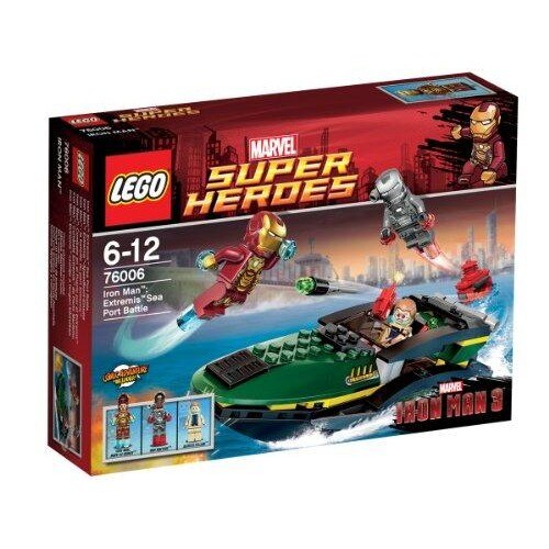 lego iron man extremis sea port battle