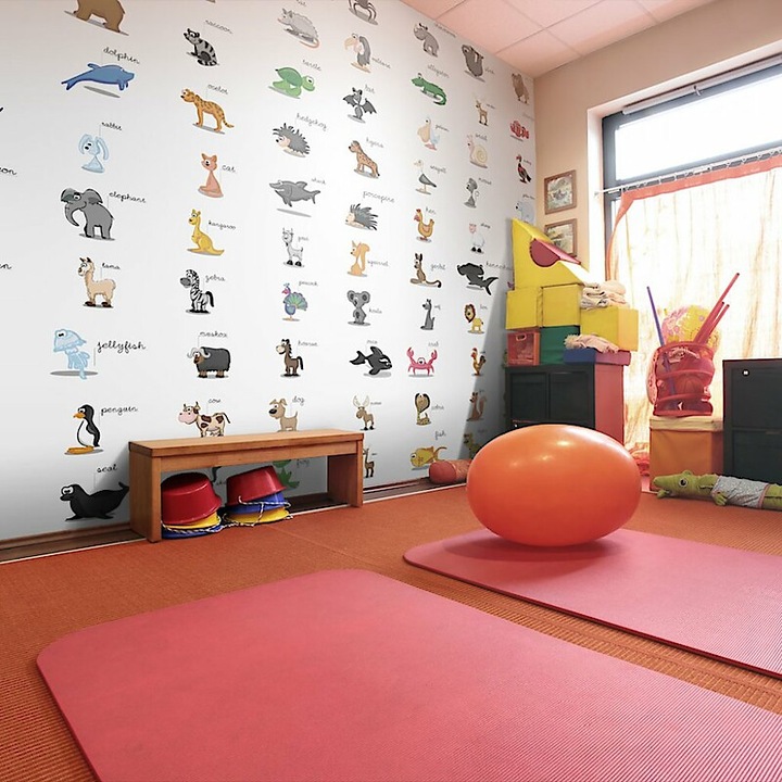 Fotótapéta - Állatok angol nevekkel 400x309