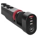 Prelungitor cu suport de masa EMOS P1321PD, 3 prize, 1xUSB-C PD20W, 2xUSB-A QC 3.0, intrerupator iluminat, protectie copii, H05VV-F3G 1.5 mm², 1.5m, Negru
