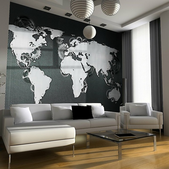 Fotótapéta - Mechanikus világtérkép 350x270