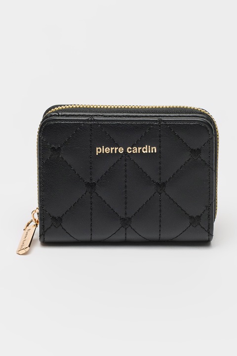 Pierre Cardin, Капитонирано портмоне от еко кожа, Черен