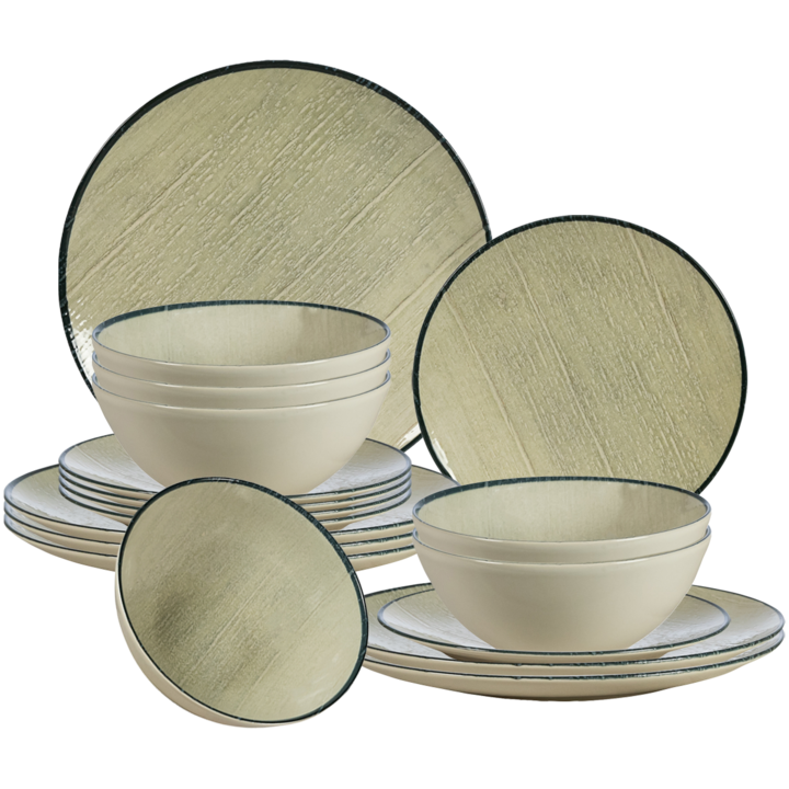 Set farfurii, 18 piese, 6 persoane, German Quality, Ivoire lucios