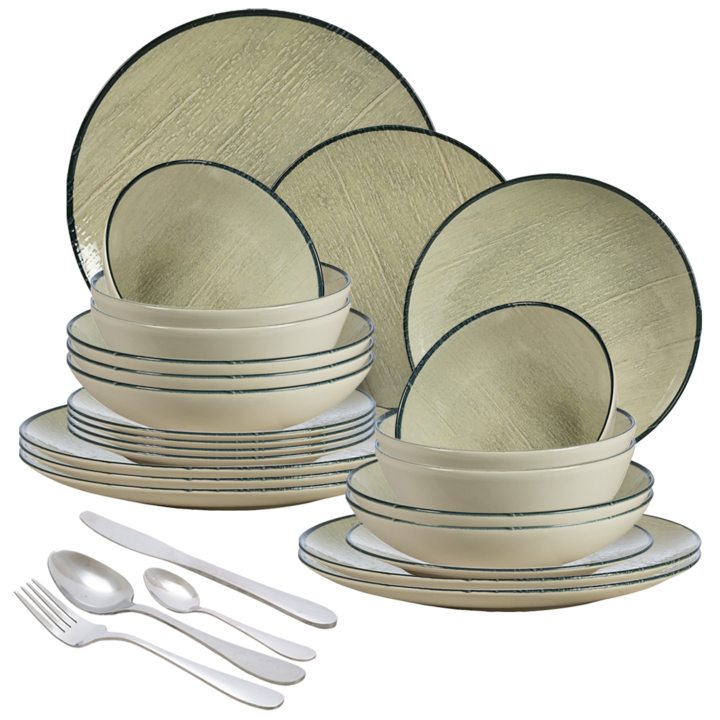 Set farfurii, 48 piese, 6 persoane, German Quality, Ivoire