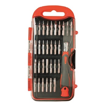 Set capete surubelnite de precizie SMA DE 101489, cutie plastic, 31 piese, Crom Vanadium, maner cap mobil Set capete surubelnite de precizie SMA DE 101489, cutie plastic, 31 piese, Crom Vanadium, maner cap mobil