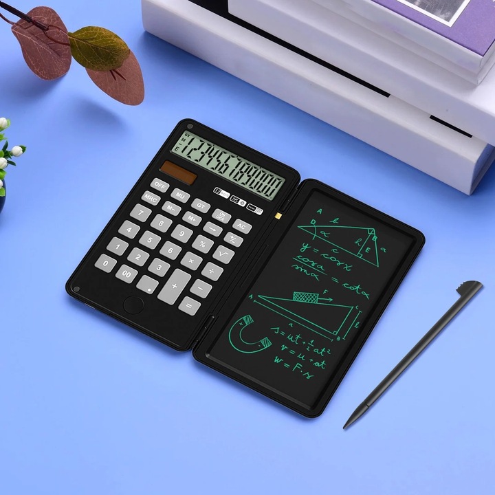 Calculator stiintific cu tableta de scris, multicolor, 240 functii, 20x12x3cm