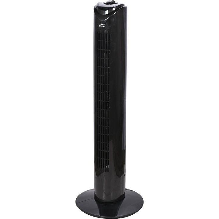 Куловен вентилатор LENTZ 80042, 45W, 81см, 3 скорости, осцилация, таймер, черен