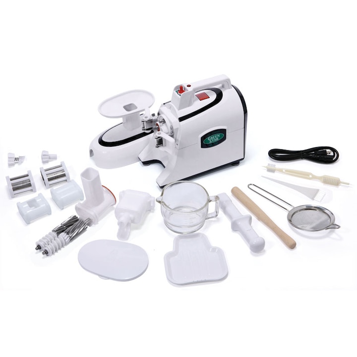 Storcator multifunctional Tribest Green Star Elite 5000, 200W, 110 rpm, Tub alimentare XXL, Alb