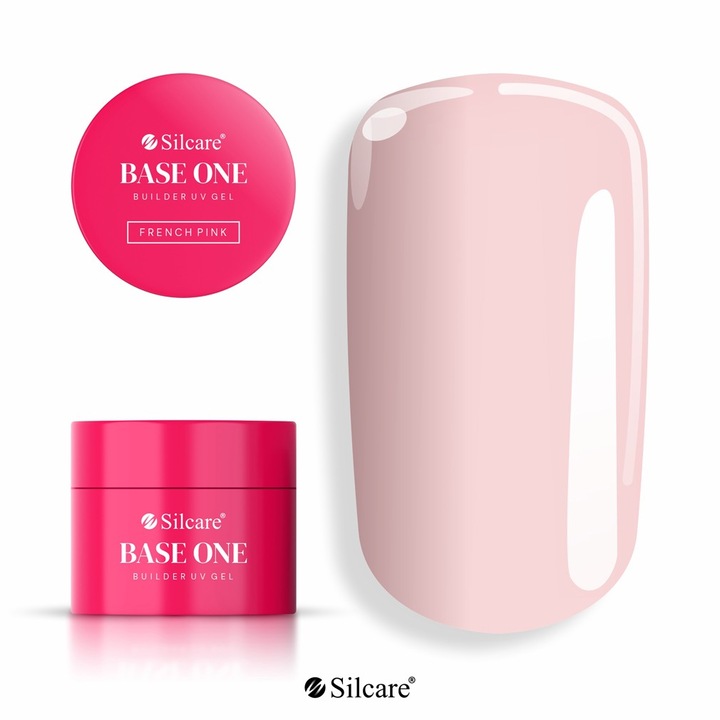 Гел за изграждане на нокти, Silcare, French Pink, 50g, за връхчета и шаблони