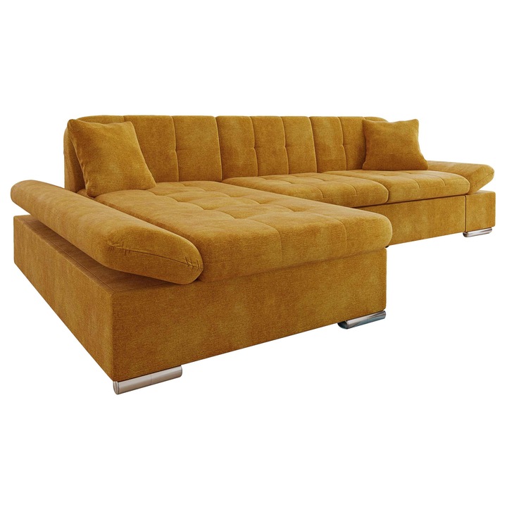 Coltar rabatabil Laviva Stanga, MIRJAN24, galben, 161x278x76 cm