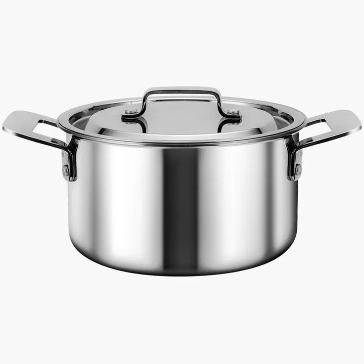 Oala inox cu capac Amercook AMperial, 24 cm, Inductie