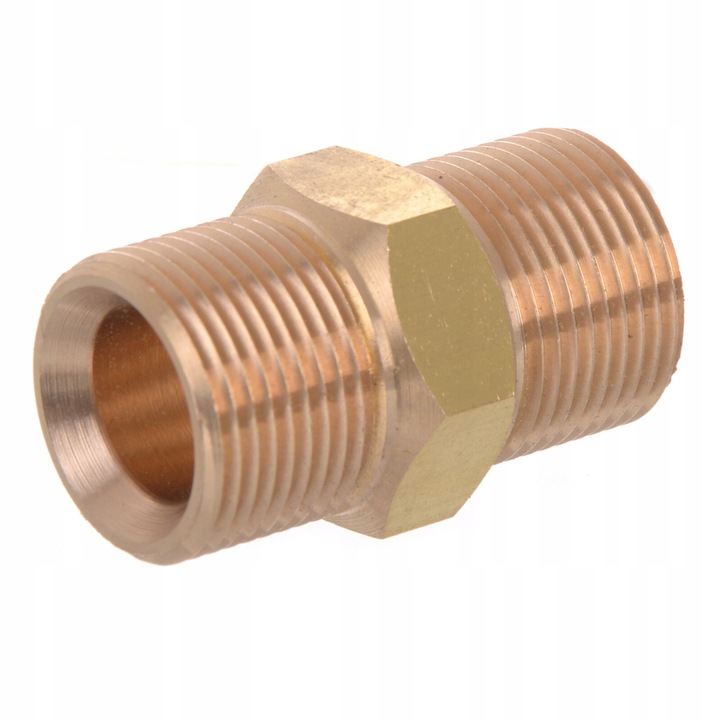 M22-es reduktor, BISANTI, 2x M22x1.5mm, 14mm, sárgaréz