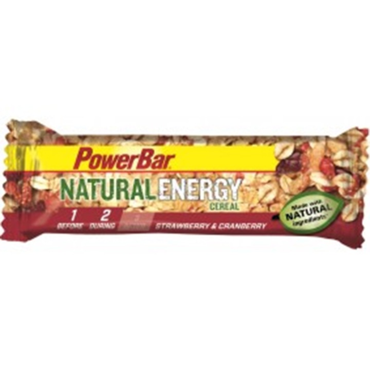 Енергийно блокче PowerBar Natural EnergyCereal, Strawberry-Cranberry, 40 гр