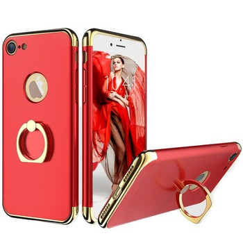 Husa telefon Iphone 7 Plus ofera protectie 3in1 Ultrasubtire - Lux Red G Ring Husa telefon Iphone 7 Plus ofera protectie 3in1 Ultrasubtire - Lux Red G Ring