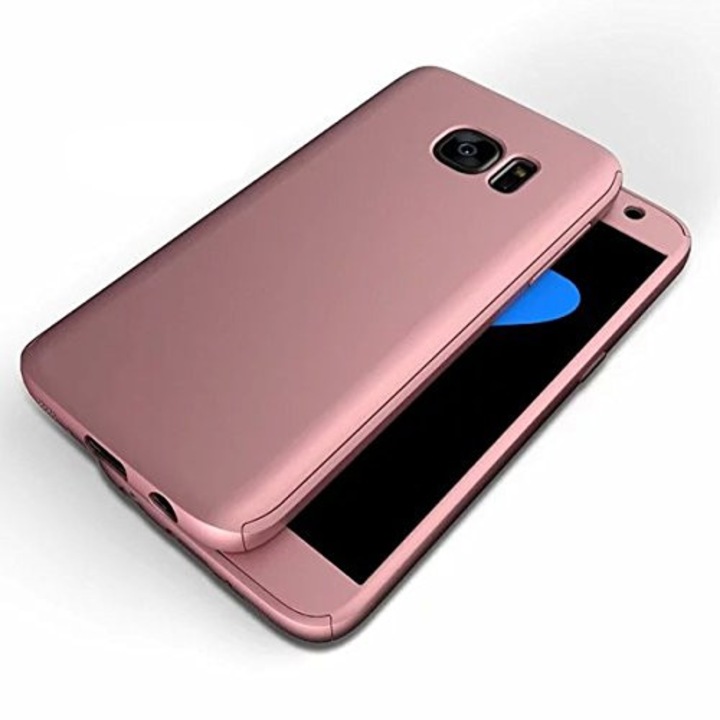 Калъф MyStyle Rose-Gold Fullbody за Samsung Galaxy S7 Edge пълно 360 градусово покритие с безплатно защитно фолио