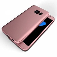 Husa Fullbody MyStyle Rose-Gold pentru Samsung Galaxy S7 Edge acoperire completa 360 grade cu folie de protectie gratis