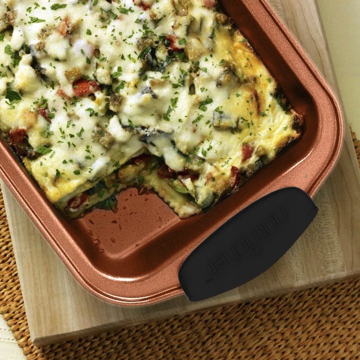 Set tavi de copt NutriChef, 10 piese, pentru prajituri, briose, pizza, roz