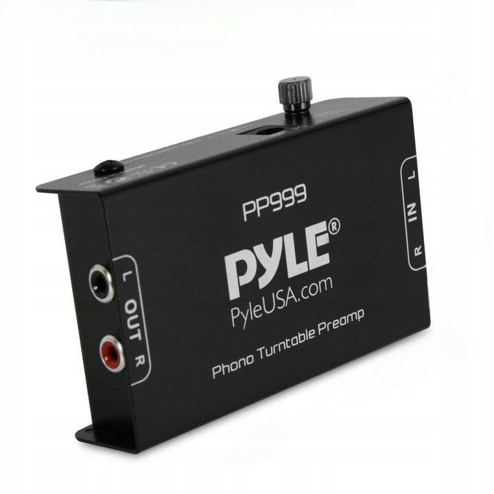 Preamplificator audio RCA Pyle, negru, 12V DC, 21x10x5cm