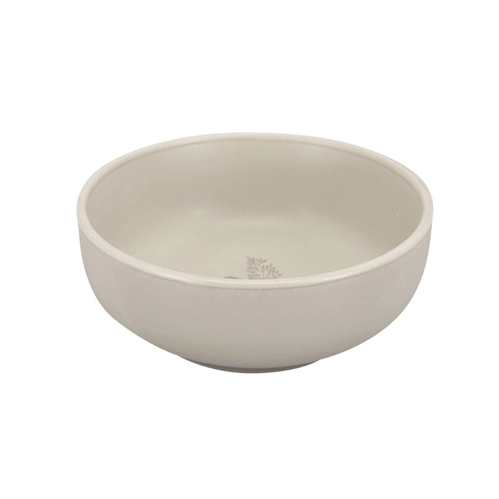 Salatiera CLAY Cream Charm, 15x15cm, smetana/taupe, design elegant cu flori