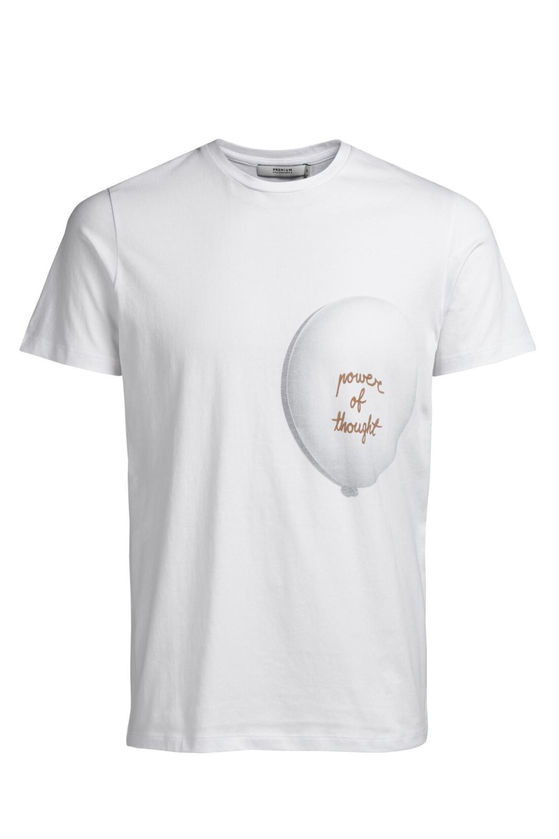 Tricou alb cu imprimeu, Jack&Jones, Briant