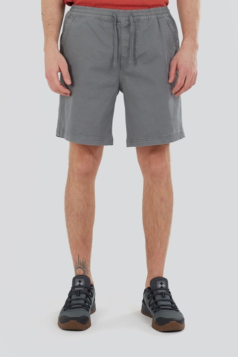 Fundango, Pantaloni scurti din amestec de bumbac cu snur in talie Mason, Gri deschis, L