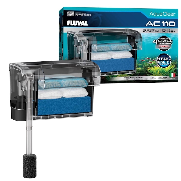 Filtru in cascada Fluval AquaClear 110 de pana la 416 l