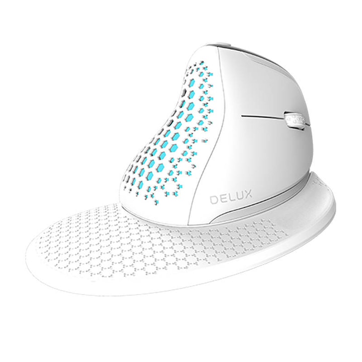Mouse wireless 2.4G Enforose, 1200 DPI, rosu/albastru, slim, 10M distanta operare
