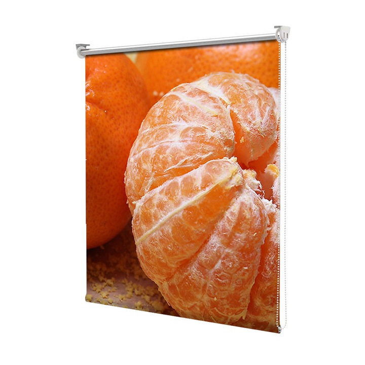 Rolete Art Shade Multicolore tip Jaluzele cu Rulou si sistem inclus Trei clementine Decoratiuni, Latime 85 cm x Inaltime 130 cm