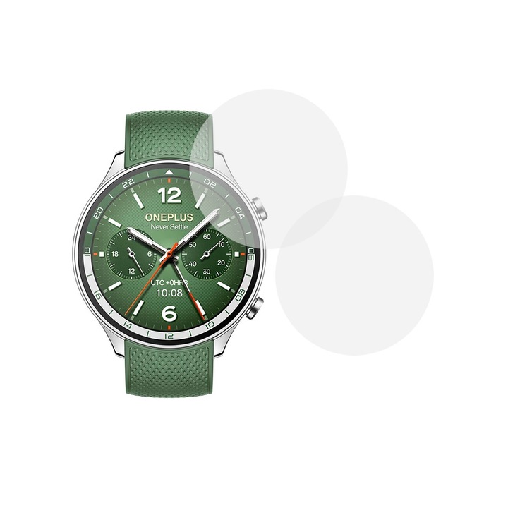 Комплект от 2 x фолио, съвместимо с OnePlus Watch 2 (eSIM), Commando Shield Full Glue, възобновяем хидрогел силикон, Anti-shock и против счупване, SlimLine NanoShield, Transparent