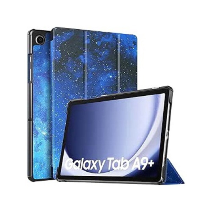 Husa pentru Samsung Galaxy Tab A11 Plus/A9 Plus, 11", UltraSlim de tip stand, cu functie sleep/wake-up, Sigloo, Starligt