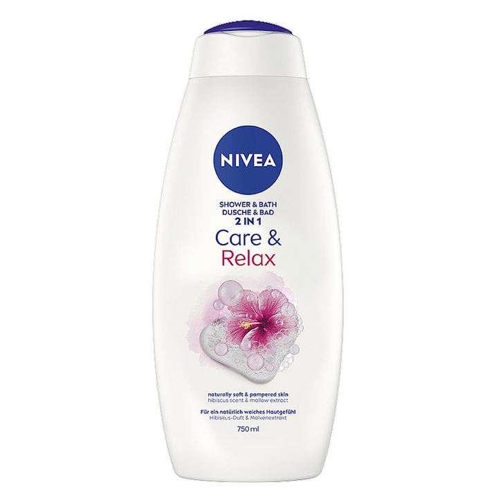 Pachet 3 X Spumant Gel Dus Nivea 2in1 Care And Relax 750ml