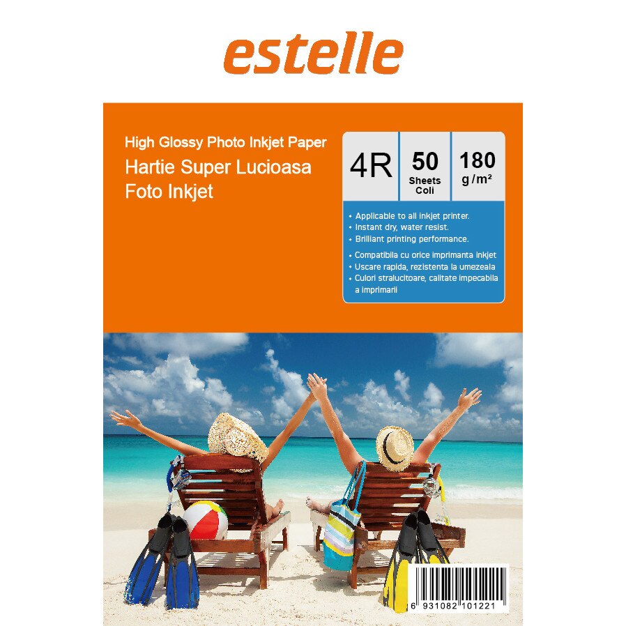 Hartie 4R (10x15) super lucioasa 180g/mp pachet 50 coli