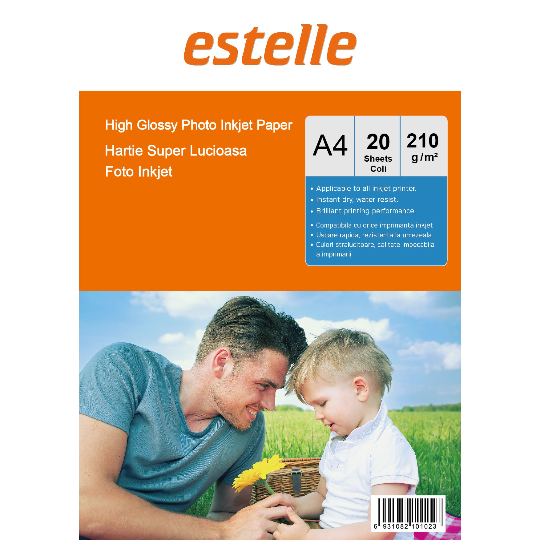 Hartie A4 super lucioasa 210g/mp pachet 20 coli