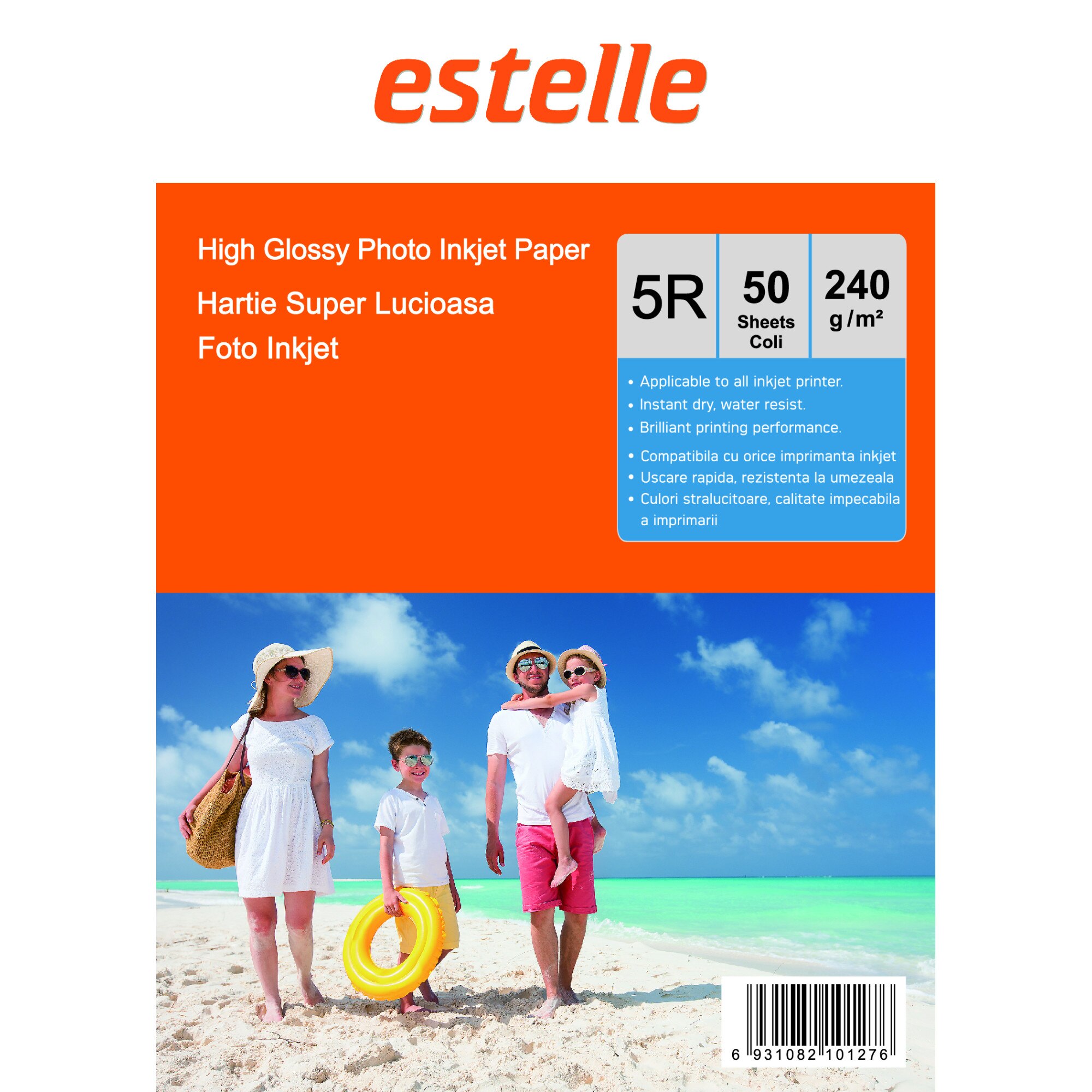 Hartie 5R (13x18) super lucioasa 240g/mp pachet 50 coli