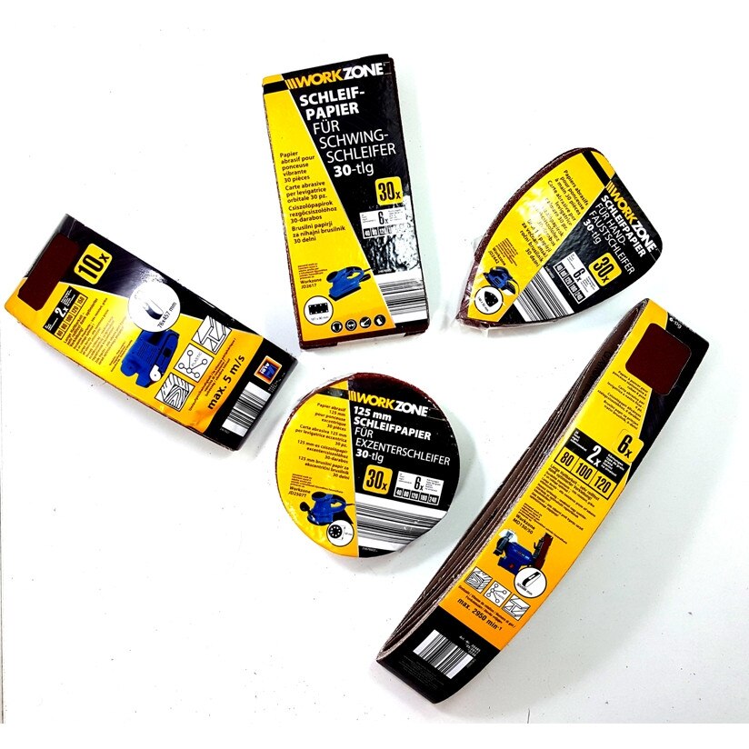 Set 448 piese smirghel pentru slefuit , 5 modele , WORK - Z