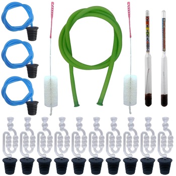 Pachet - 10 x Dop cu serpentina pentru damigeana de 10-25L + 3 x Dop cu furtun pentru damigeana de 10-25L + 2 x Perie damigeana + Furtun pentru tras vin 1.5m + Alcoolmetru 0-96 grade + Vinometru 0-20 grade Pachet - 10 x Dop cu serpentina pentru damigeana de 10-25L + 3 x Dop cu furtun pentru damigeana de 10-25L + 2 x Perie damigeana + Furtun pentru tras vin 1.5m + Alcoolmetru 0-96 grade + Vinometru 0-20 grade