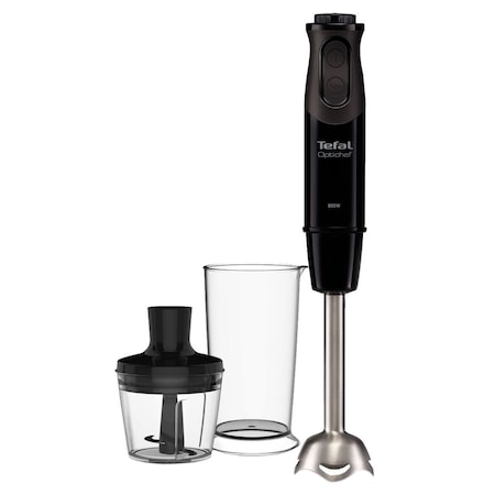 Mixer vertical Tefal OptiChef 2 in 1, 800 W, 10 viteze, tocator 500 ml, pahar gradat 800ml, picior din inox, tehnologie Powelix, negru