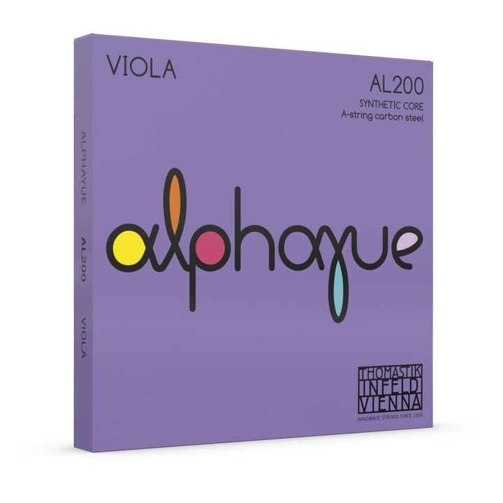Set corzi viola Thomastik Alphayue AL200, 4/4, carbon-otel, miez sintetic, medium