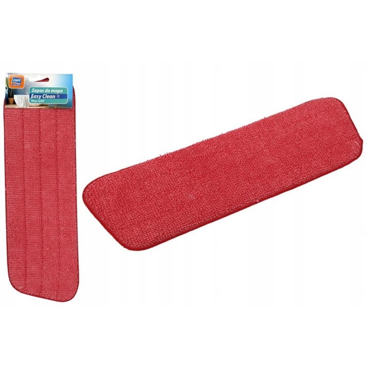 Rezerva mop cu microfibra, Ravi, 41x13cm, rosu
