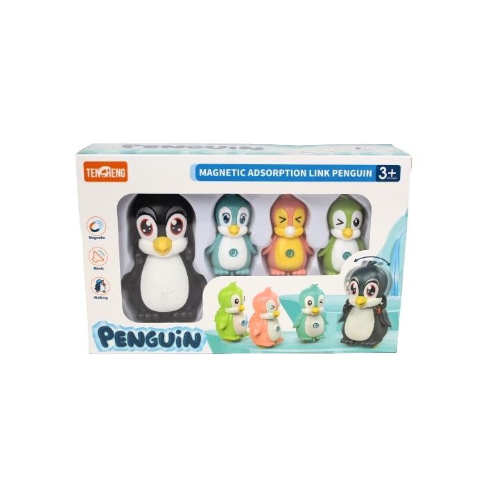 Set jucarii interactive copii, MAKSIK, Pinguini magnetici, multicolori, plastic, 3 ani+